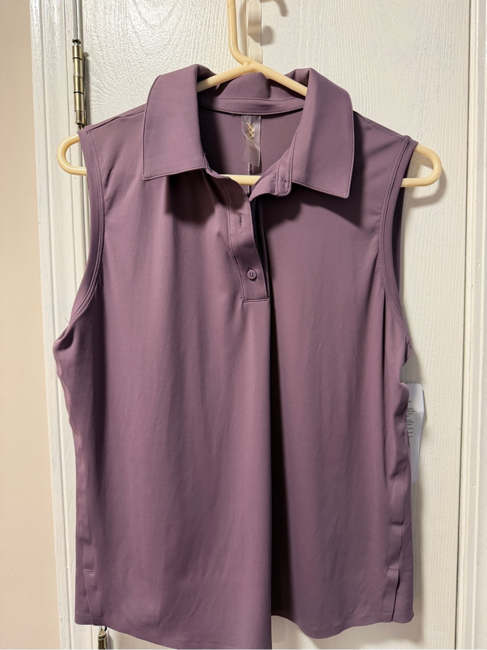 RHONE Sleeveless Polo Tank in Dusty Mauve